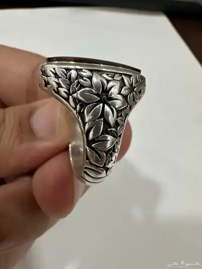 خاتم عقيق كرزي مزعفر. راهي فضه 990 2
