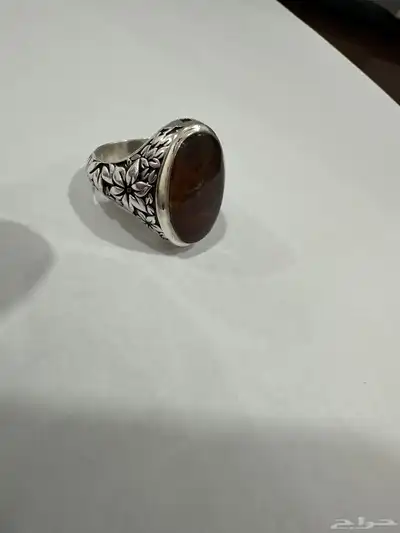 خاتم عقيق كرزي مزعفر. راهي فضه 990 0