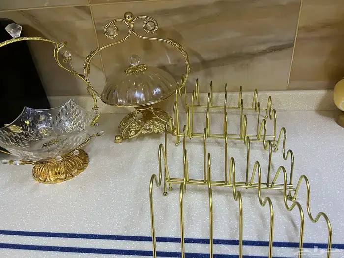 ستاند صحون وسلتين وطراحه مع مساند 0