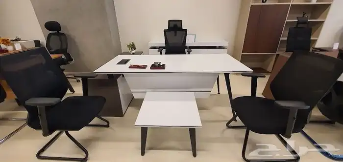 مودرن أحدث اثاث مكتبي فاخر طقم طاولة مكتب كرسي كنب اجتماع 0