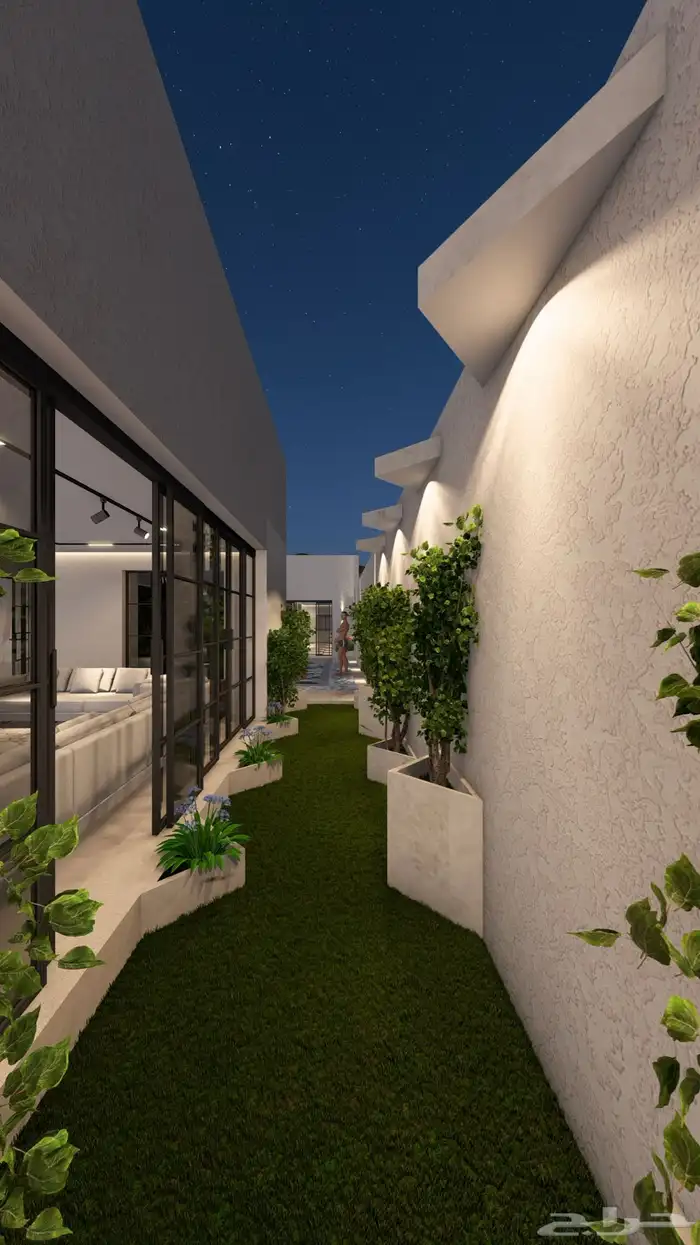 تصميم واجهات فلل 3D 7