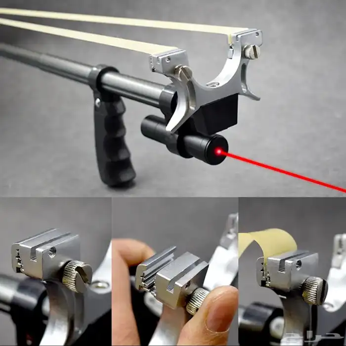 مقلاع صيد تيلسكوبي عالي الدقه-ليزر-نبيطه-نبيله-خرز معدني 0