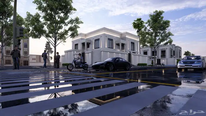 تصميم واجهات فلل 3D 26