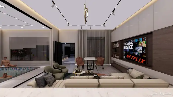 تصميم واجهات فلل 3D 31