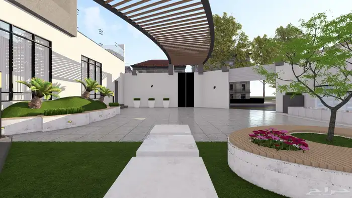 تصميم واجهات فلل 3D 17