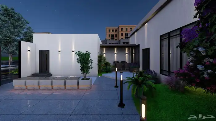 تصميم واجهات فلل 3D 34