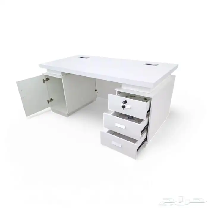 مودرن فخم مكتب ابيض إداري دولاب مكتبي طاولة خدمة كرسي و كنب 4