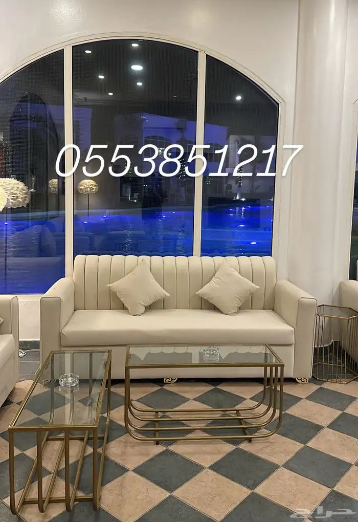 ايجار جميع لوازم المناسبات كنب طاولات كراسي كوش مدخل 19
