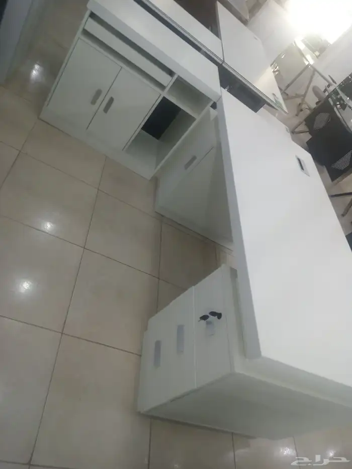 مودرن فخم مكتب ابيض إداري دولاب مكتبي طاولة خدمة كرسي و كنب 7