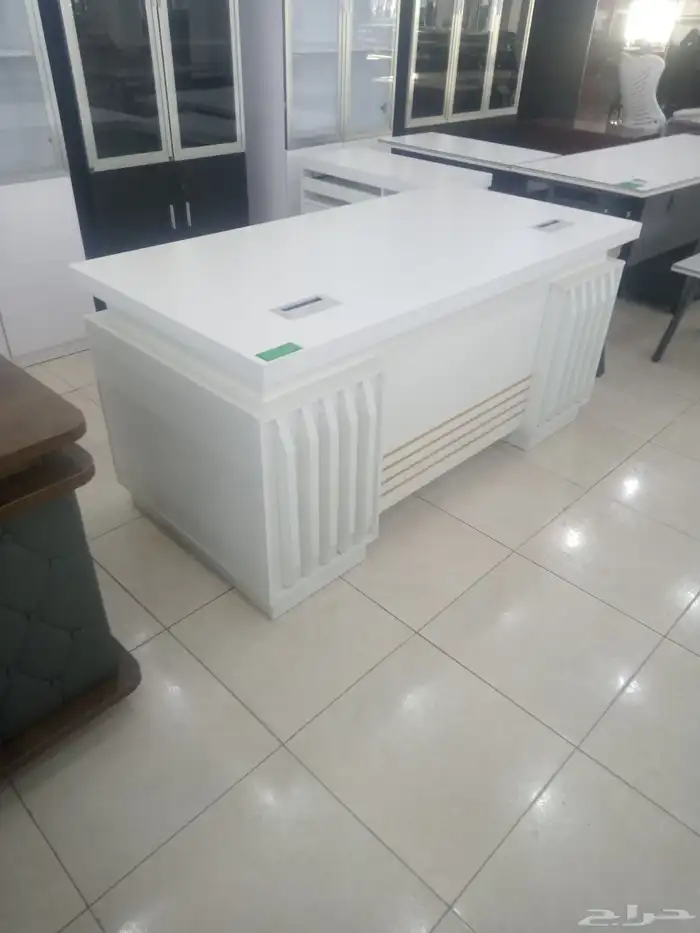 مودرن فخم مكتب ابيض إداري دولاب مكتبي طاولة خدمة كرسي و كنب 6