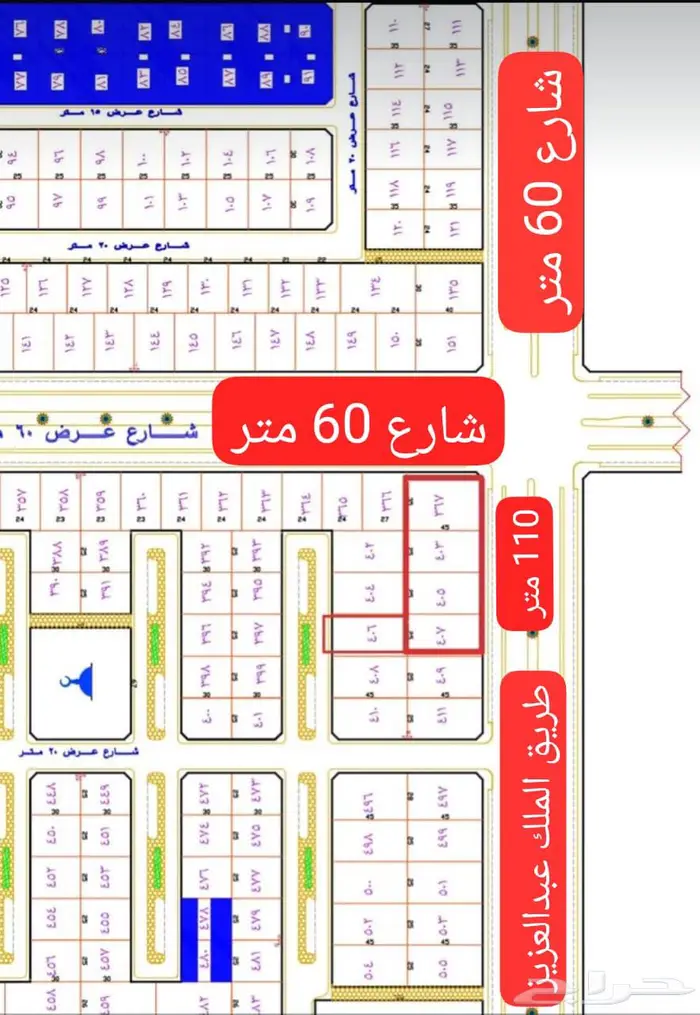 للبيع خمس أراضي طريق الملك عبدالعزيز 0