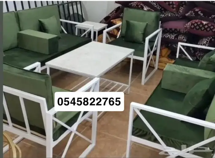 جلسات خشب مع حديد 8