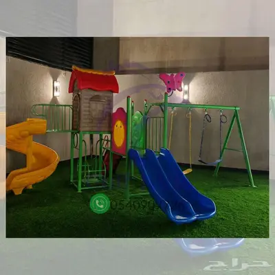 مجموعه مراجيح وزحاليق زحلوقه اطفال العاب ترفيه حدائق 8