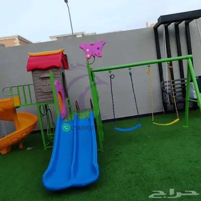 مجموعه مراجيح وزحاليق زحلوقه اطفال العاب ترفيه حدائق 0