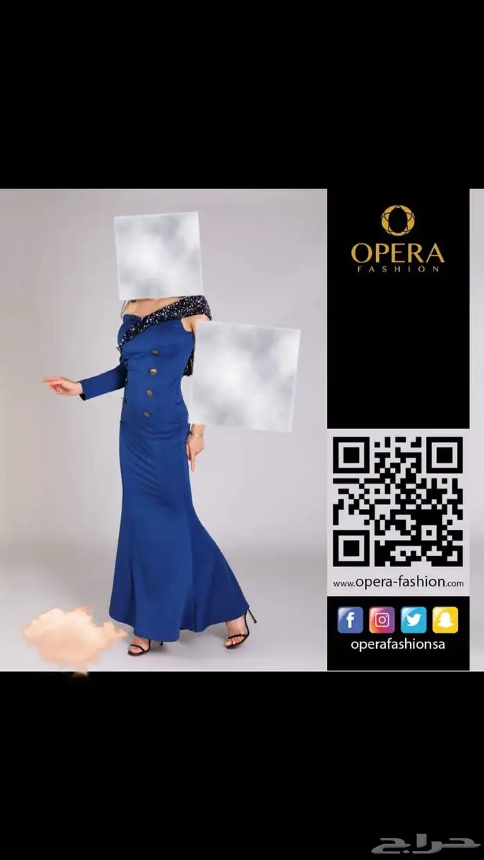 فستان من ماركه أوبرا لبس مره نظيف وأنيق باللبس للبيع 0