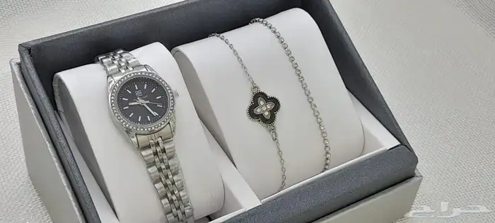 هدية نسائية طقم ساعه مع اساور 5
