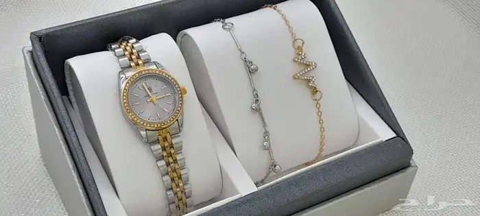 هدية نسائية طقم ساعه مع اساور 7