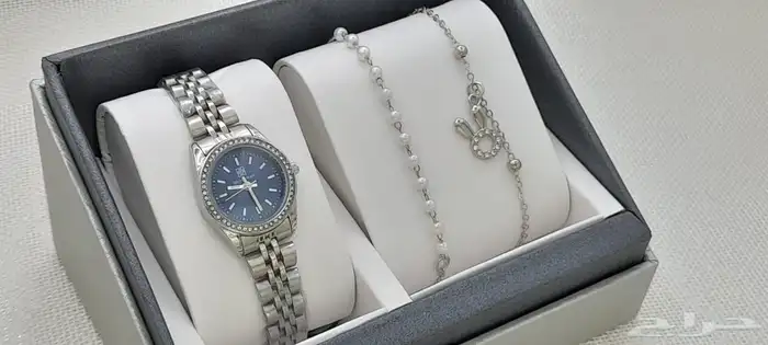 هدية نسائية طقم ساعه مع اساور 6