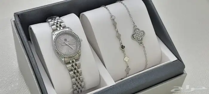 هدية نسائية طقم ساعه مع اساور 3