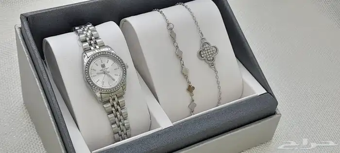 هدية نسائية طقم ساعه مع اساور 11