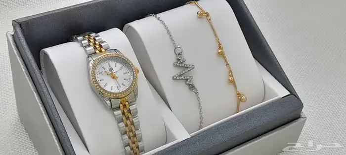 هدية نسائية طقم ساعه مع اساور 10