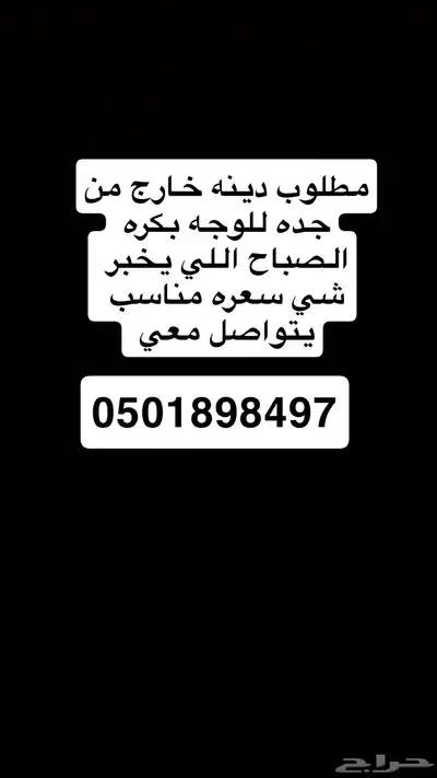 مطلوب دينه من جده للوجه بكره الصباح 0