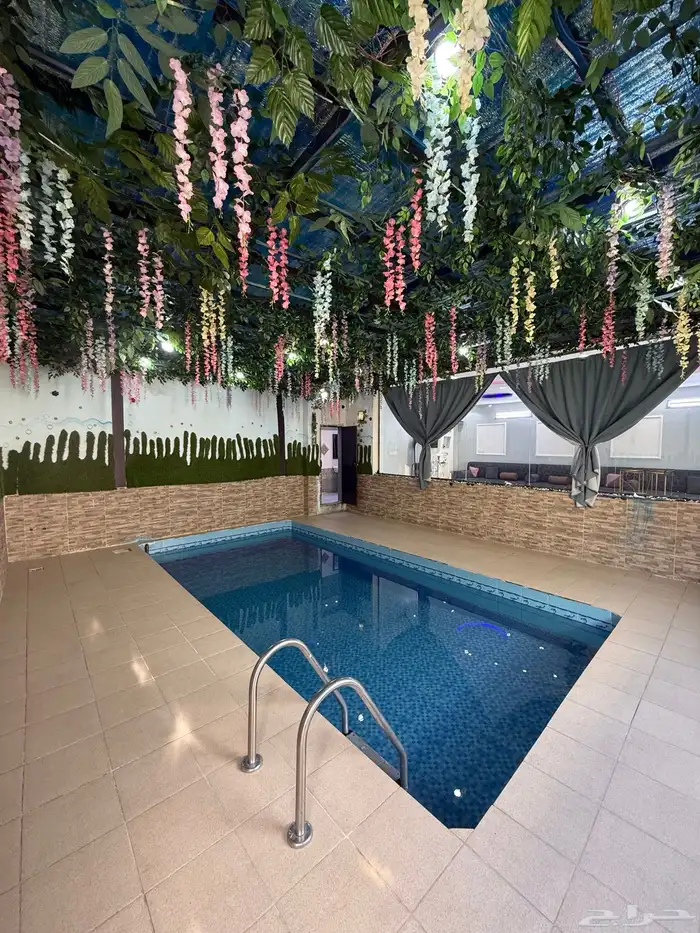 استراحة قسمين بمسبحين كبار وصغار وألعاب مائيه وملعب صابوني 19