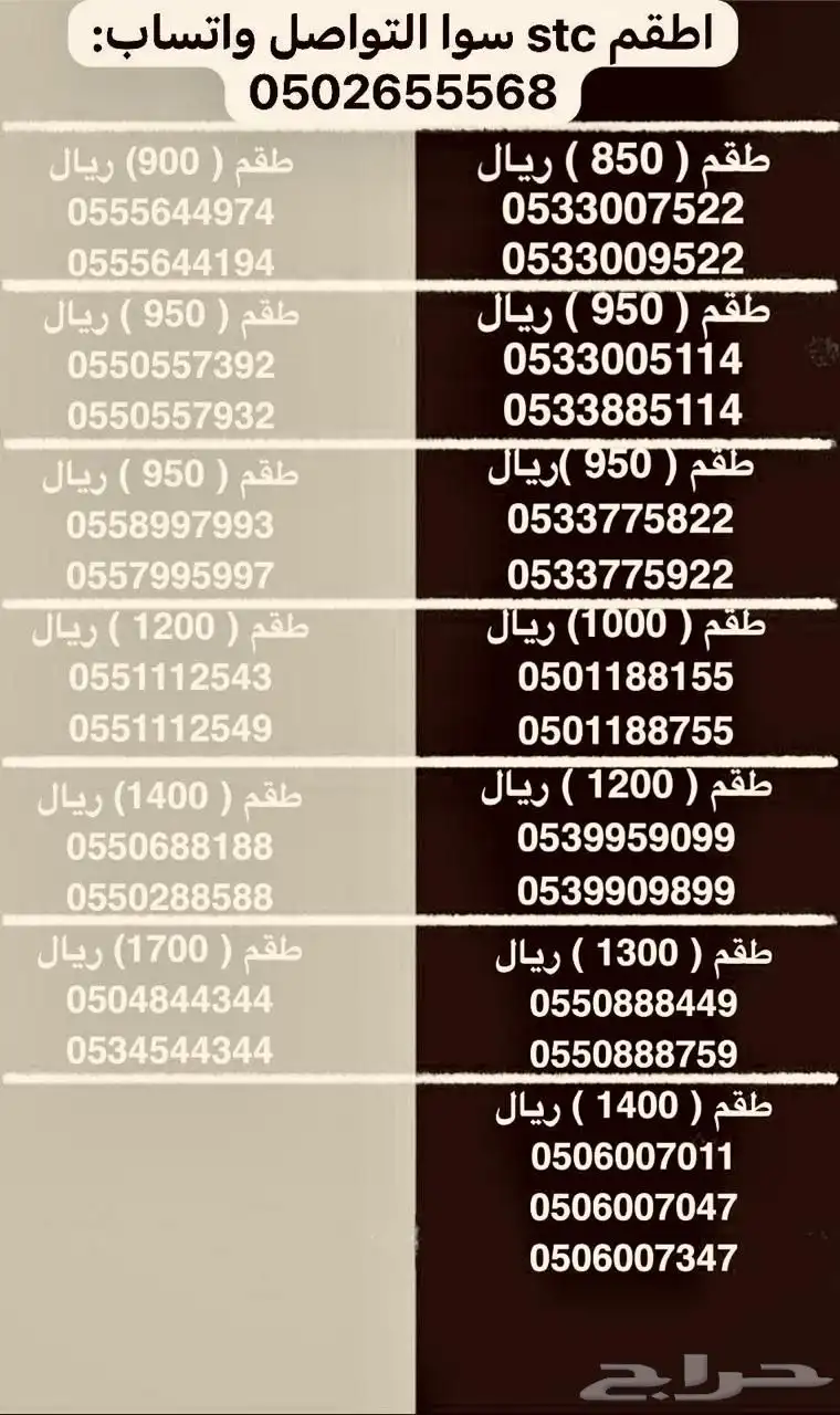 ارقام سوا 6