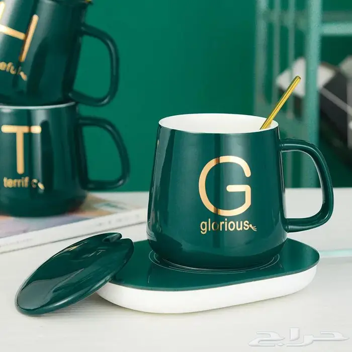 كوب سيراميك مع قاعدة حرارية 8