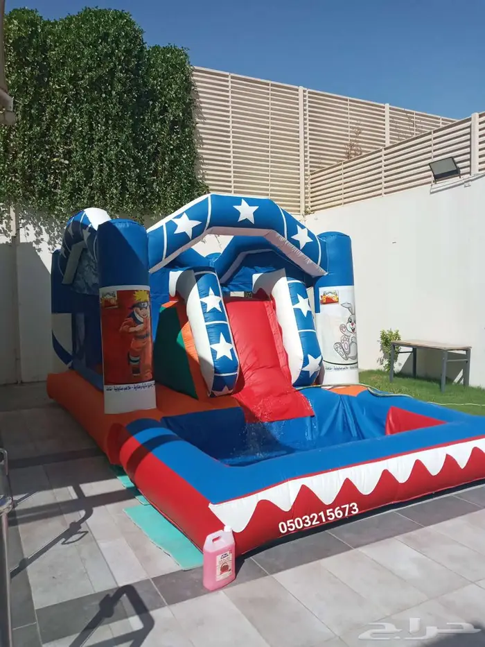 اجار نطيطات زحليقه مائيه نطيطه ملعب صابوني في الرياض 7