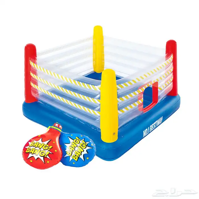 حلبة ملاكمة نفخ بالحجم الكبير - لعبة ملاكمه مميزة للاطفال 0