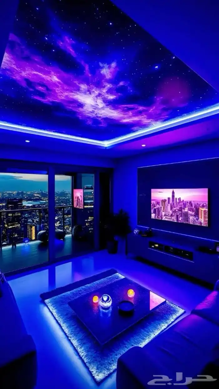 تصميم-تنفيذ-غرف بارتي-شاليهات-اكواخ-ديكور-اضائة-RGB-ستيج 5