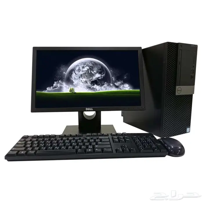 كمبيوتر ديل مكتبي كورi5 الجيل التاسع مع شاشة وجميع الملحقات 0