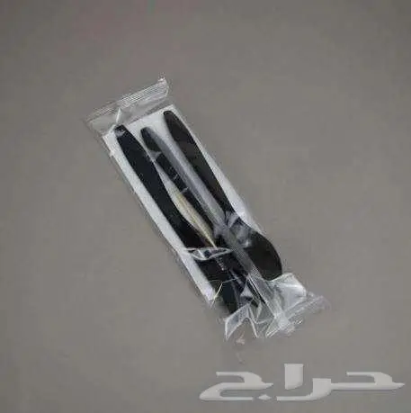 (طقم ملقعة وسكين و شوكة) ملعقة - شوكة مغلفة بلاستيك 1