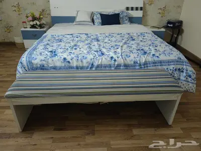 غرفة نوم ازرق وابيض بسته قطع 1