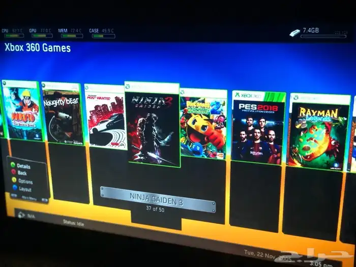 اكس بوكس 360 مع 50 لعبه ويدين تحكم 9