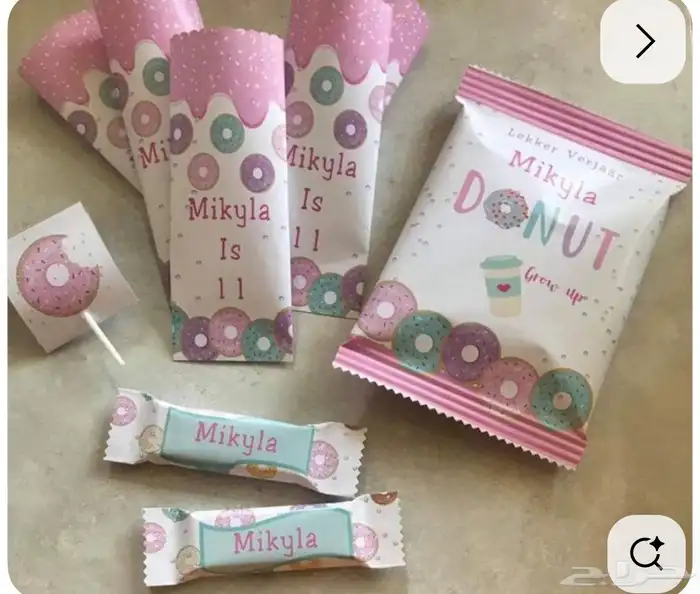 بكج المناسبات ( كروت طاوله - تاقات مويه -تعليقات- توزيعات 53