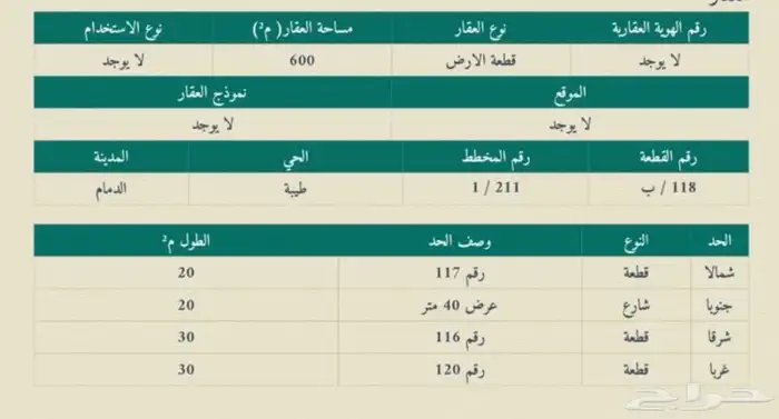 أرضين للايجار طيبة الدمام 1