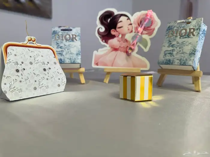 بكج المناسبات ( كروت طاوله - تاقات مويه -تعليقات- توزيعات 55