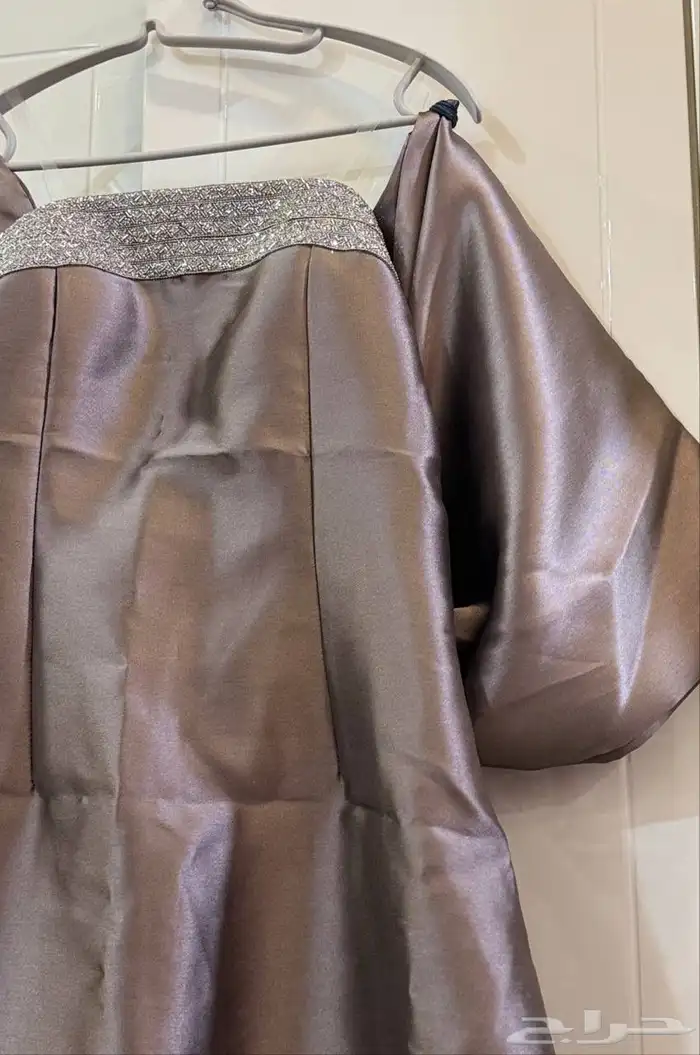 فستان   لون موكا فاتح اقرب للبرونزي 1