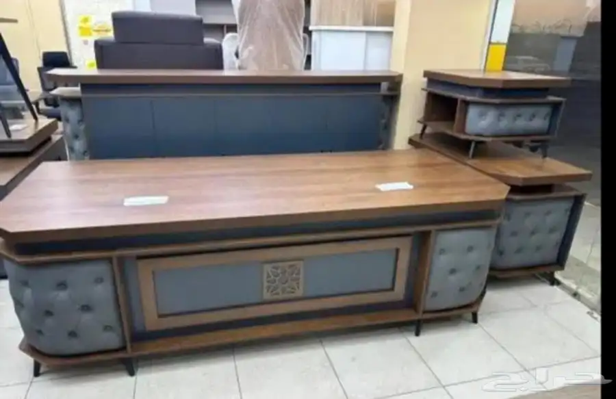جديد طقم مكتب فخم انيق عصري حق مدير كراسي دوار مريح 29