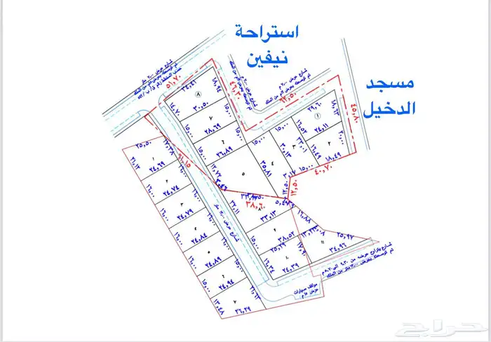 قطع سكنيه بحي الحمر 1