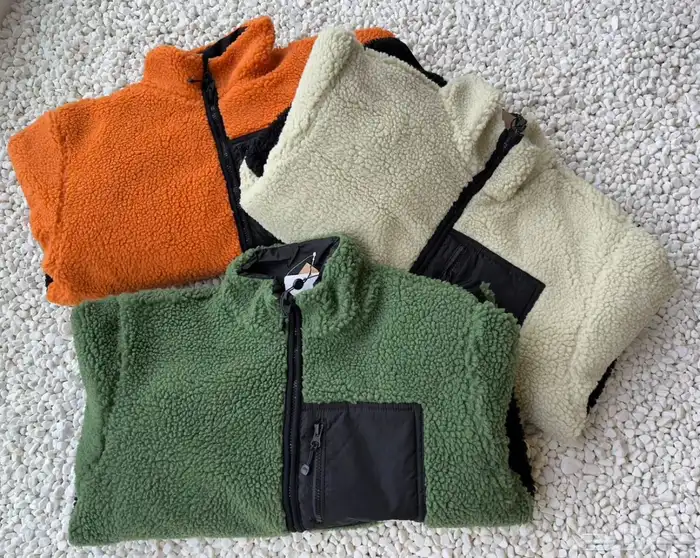 STUSSY 8 BALL SHERPA REVERSIBLE JACKET NATURAL 1 1 طبق الأصل 1