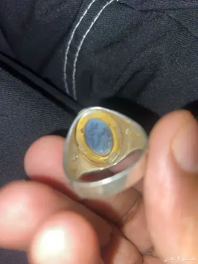 خاتم عقيق فضه عيار925مشجر 0