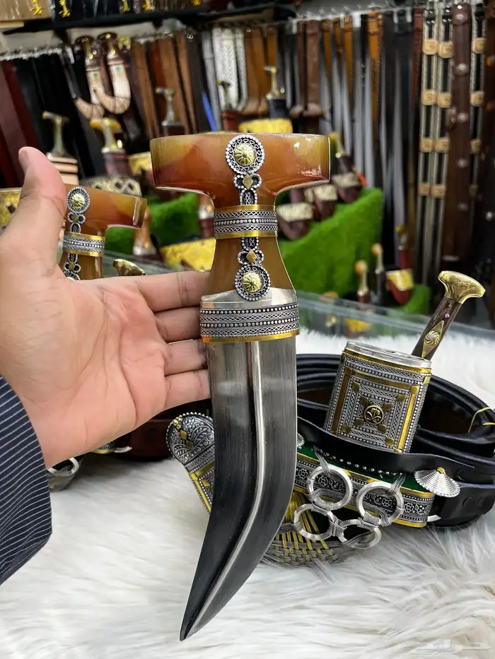 خناجر حك زراف صب مطلي فضة 2