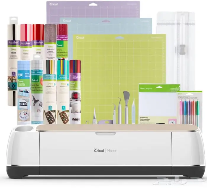 Cricut Maker نظيف ومعاه كل شيء تبدأ تصمم فورا 0