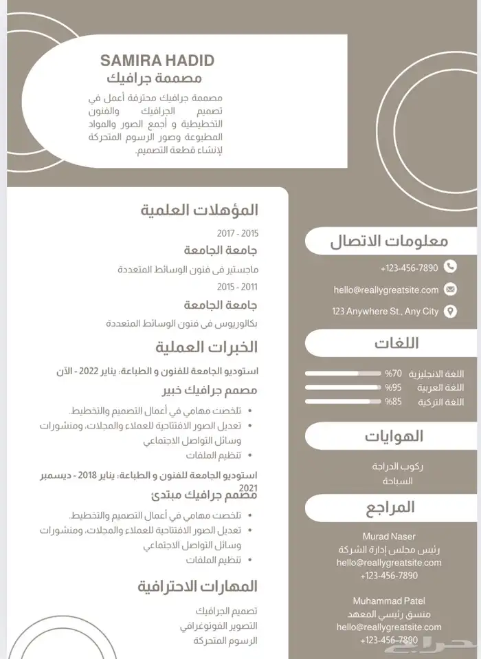 تصميم سيرة ذاتية CV 5