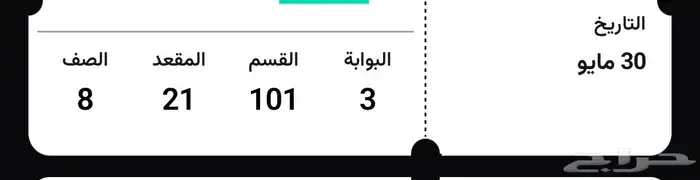 تذاكر النهائي بريميوم التكت الوحده ب 400 1