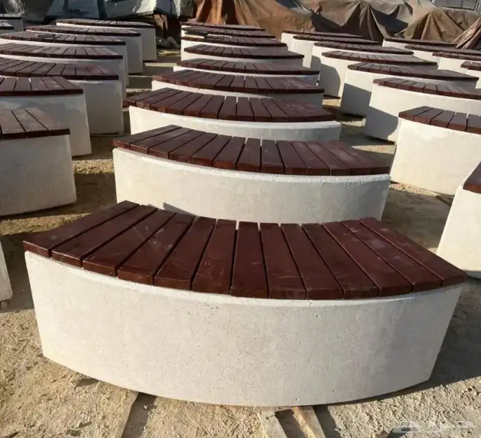 كراسى خرسانية سلات نفايات احواض زراعية مصدات مواقف 32