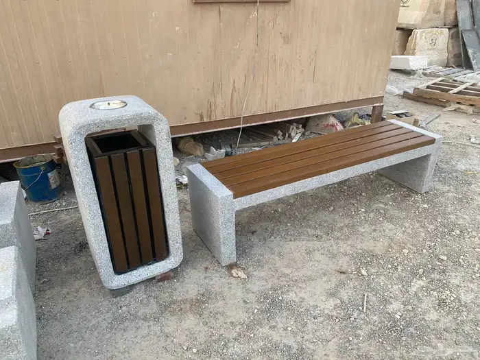 كراسى خرسانية سلات نفايات احواض زراعية مصدات مواقف 34